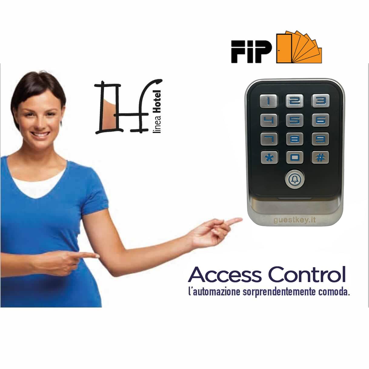 Controllo accessi in acciaio- Lettore RFID con tastiera IP67